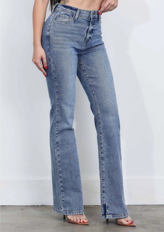 High-Rise Straight Jeans
